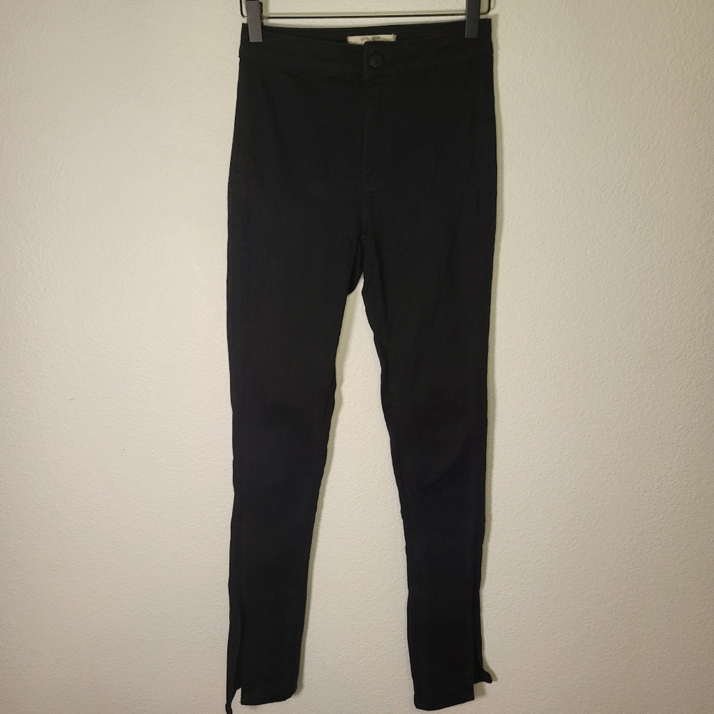 Free People We The Free High Waisted Slit Leg Skinny Jeans size 25